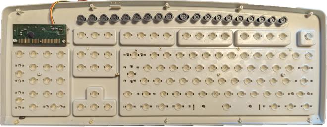 Keyboard opened with membrane removed