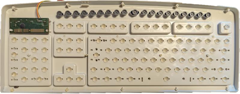 Keyboard opened with membrane removed