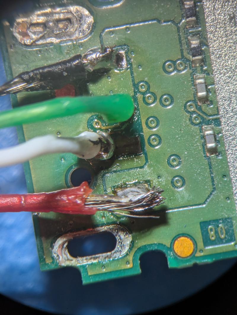 USB Wires Soldered